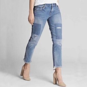 Gap Mid Rise Girlfriend Jeans with Raw-Hem Women’s Size 25